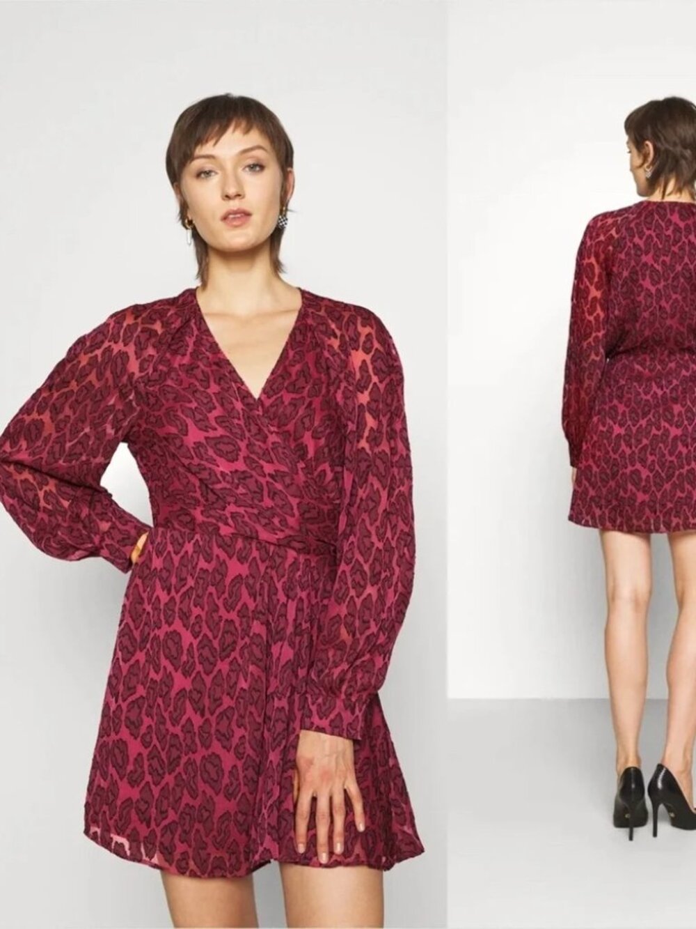 IRO Tiestina Leopard Print Mini Dress  0175